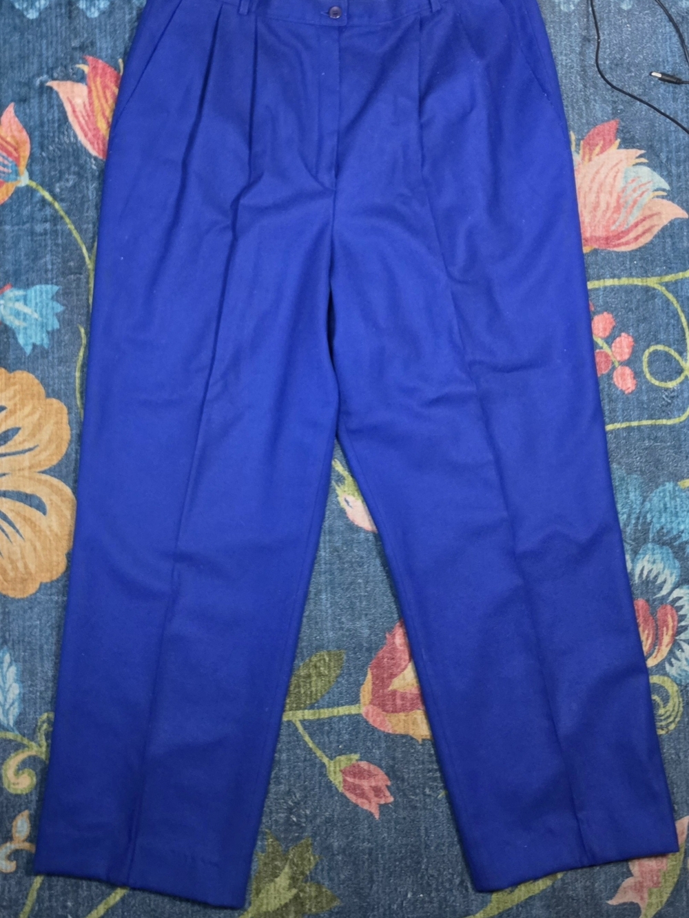 Pendleton Women's Wool Cobalt Pleated Dress Pants